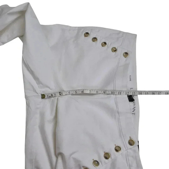 NWT Lane Bryant Flare Wide Leg Sailor Pants High Waist White Size 20 - Picture 11 of 12